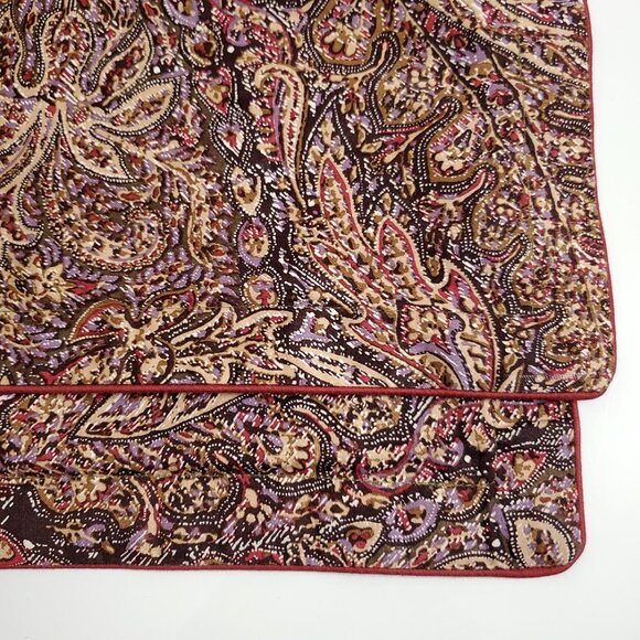 Lauren Ralph Lauren Hallie Lot of 2 Pillow Shams Paisley 20x26 Sateen Cotton - Picture 4 of 13